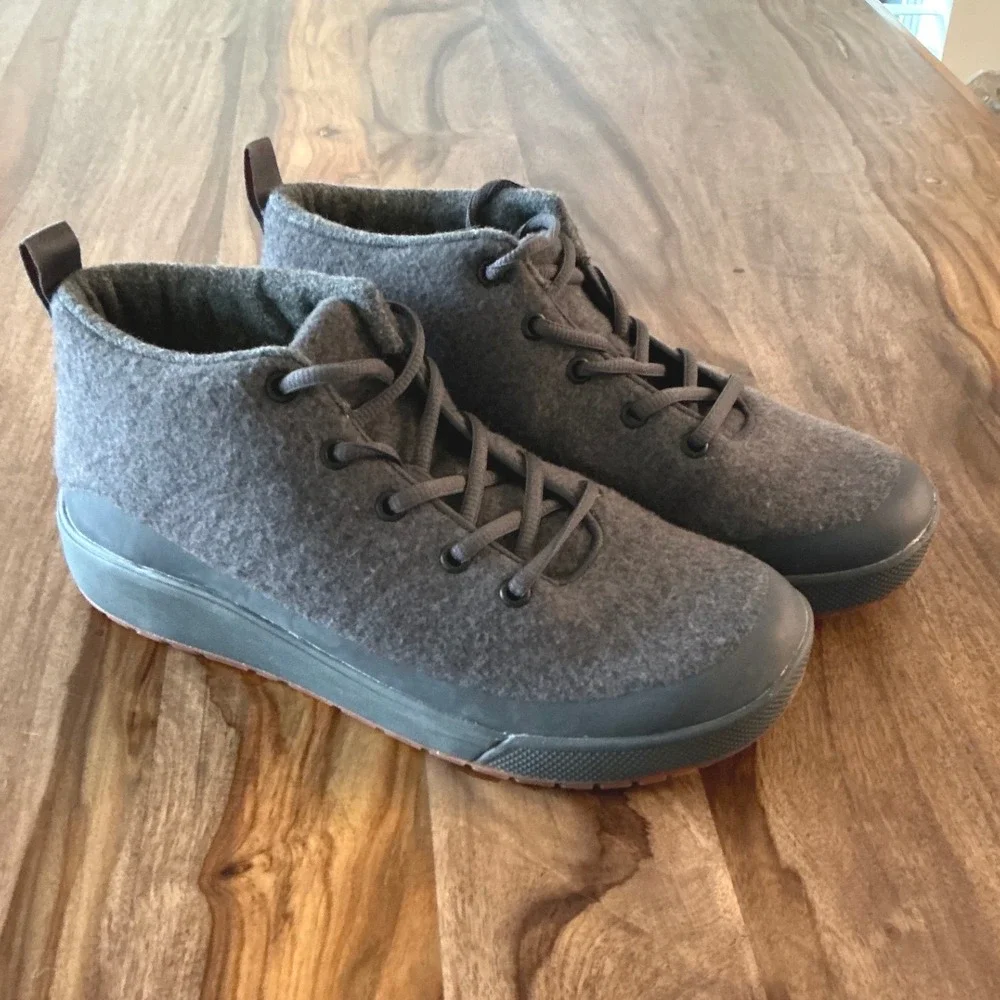 Grundens Wool Felt Deck Boots Gray Outdoor Fishing Chukka Shoes Mens 9